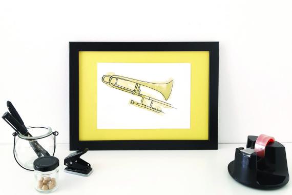 Lámina A5 trombón de varas alto bajo tenor Maria Amorós